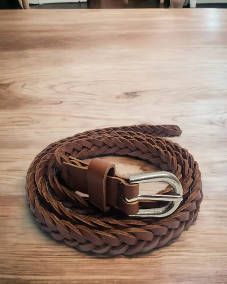 premium-round-braided-leather-buckle-belt-for-women-brown